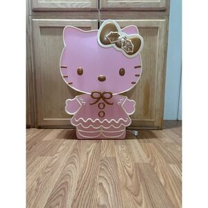 Hello Kitty Gingerbread Lighted Blow Mold Outdoor Christmas  Decor Pink Light Up